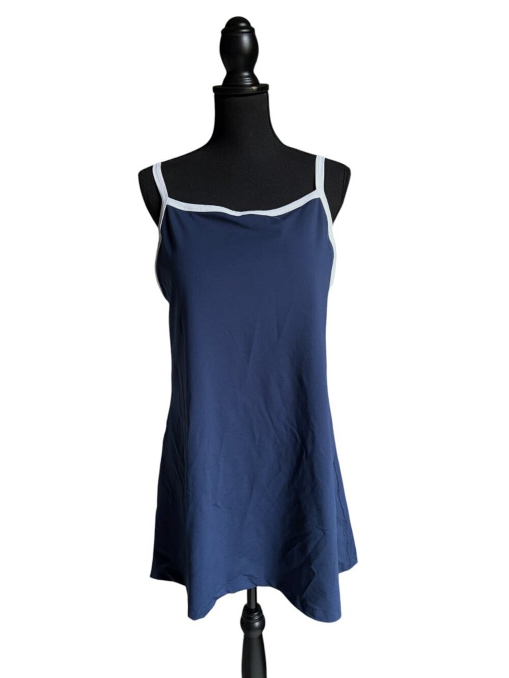 Yogalicious Nudetech Baseline Belle Dress (Navy Blue with White Trim) - XL